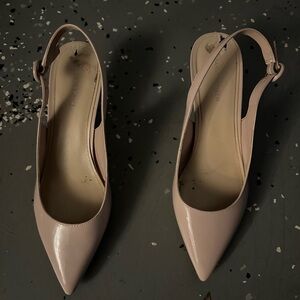 Nine West Blush Pink Kitten Slingback Heels